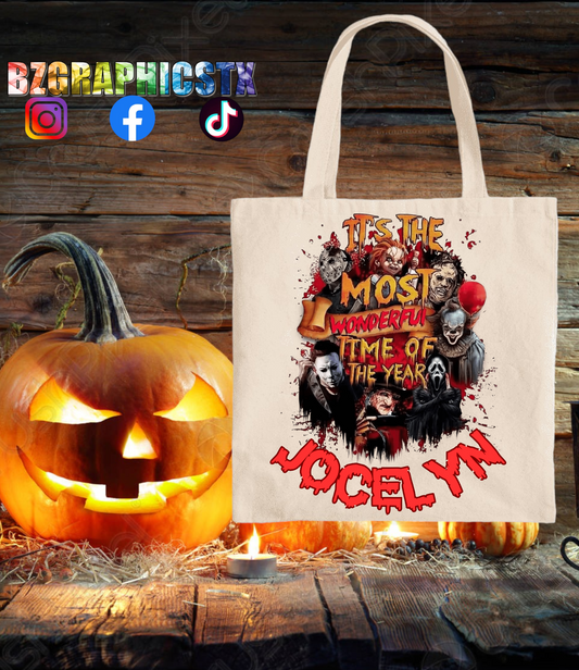 Horror Characters Candy Tote Bag