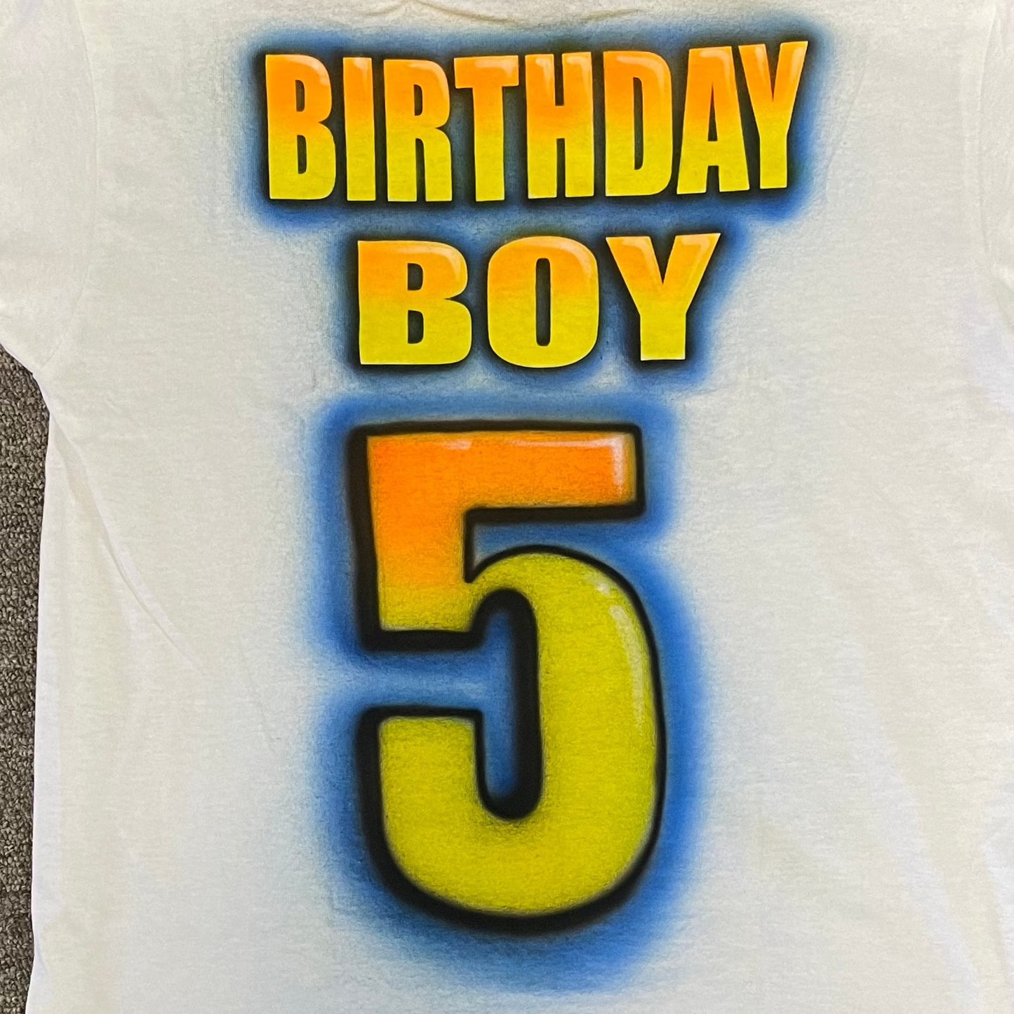 Custom Airbrush Sonic Birthday shirt (Double-Sided)