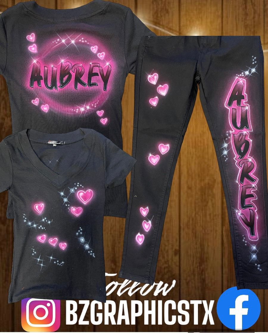 **Local Customers** Custom Airbrushed Sweet 16 Outfits Designs